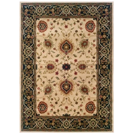Sphinx By Oriental Weavers Area Rugs, Hudson 1338C 10X13 Rectangle - Beige/ Black-Polypropylene H1338C305396ST